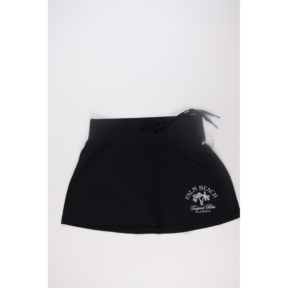 Ocean Drive Womens Skort Palm Beach Tropical Bliss Black Solid M NWT